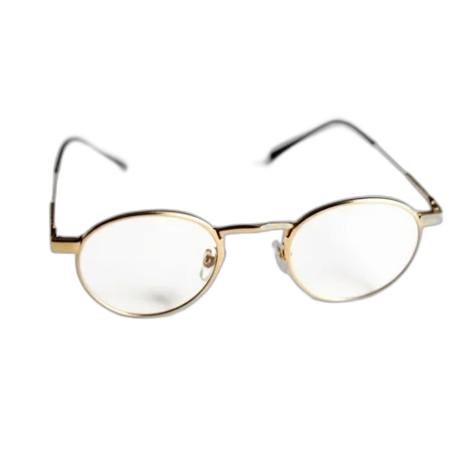 jewelry, pair, round-framed, glasses, gold-colored, metal, frame, black transparent PNG cut-out