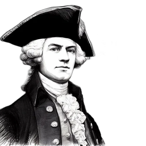 face, staff, hat, jacket, photorealistic, 18th-century, gentleman, clad transparent PNG cut-out