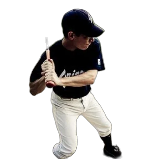 staff, 3d render, young, baseball, player, navy, blue, jersey transparent PNG cut-out