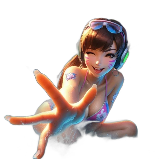 robot, staff, concept art, fantasy art, pixel art, anime, neon lights, neon transparent PNG cut-out