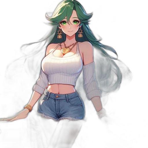 dress, staff, weapon, flower, anime, concept art, pixel art, watercolor transparent PNG cut-out