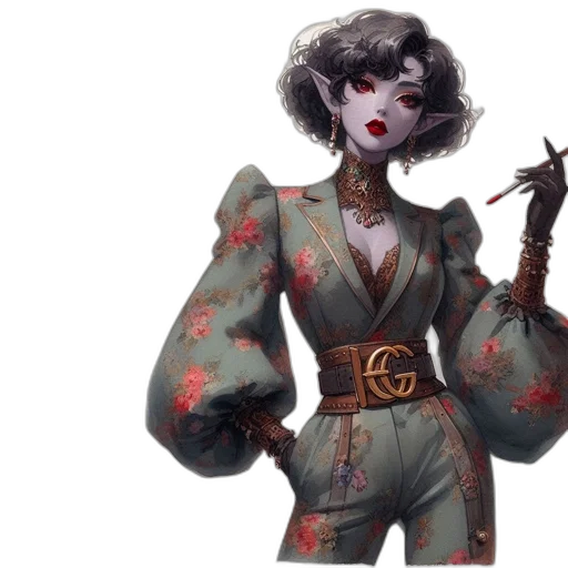 staff, concept art, fantasy art, comic book art, watercolor, dark, red, character transparent PNG cut-out