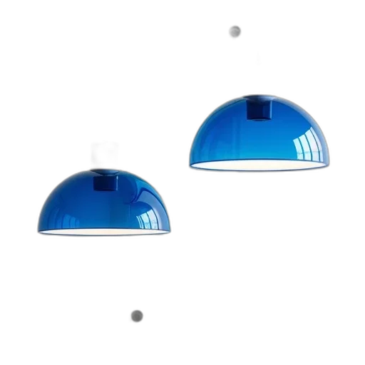 hat, umbrella, crown, shoes, 3d render, photorealistic, blue, pair transparent PNG cut-out