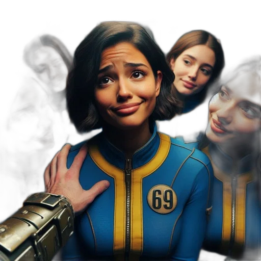 face, concept art, comic book art, photorealistic, 3d render, outer space, five, women transparent PNG cut-out