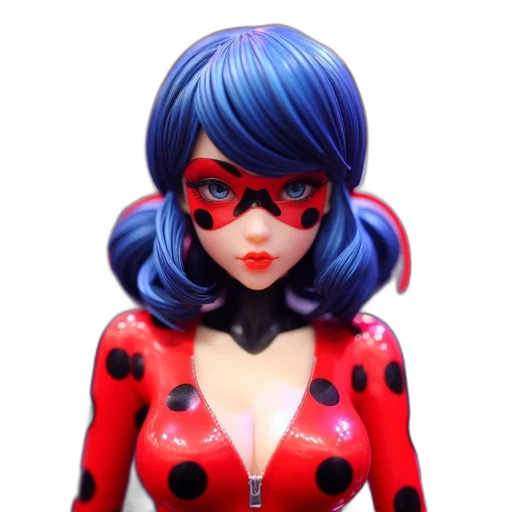 3d render, comic book art, concept art, cartoon, figure, portrays, woman, striking transparent PNG cut-out