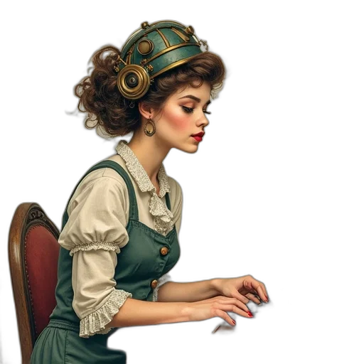 staff, dress, jewelry, hat, fantasy art, concept art, photorealistic, pixel art transparent PNG cut-out