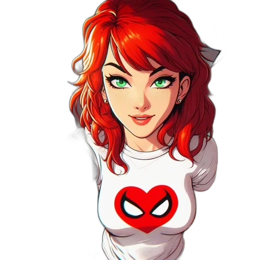 dress, comic book art, cartoon, fantasy art, pixel art, red, illustration, features transparent PNG cut-out