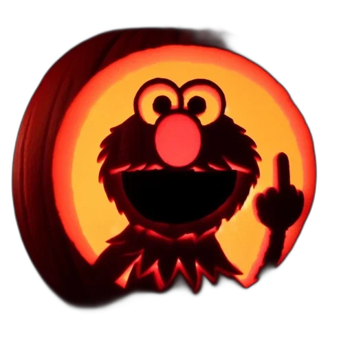 3d render, concept art, intricately, carved, pumpkin, features, illuminated, elmo transparent PNG cut-out