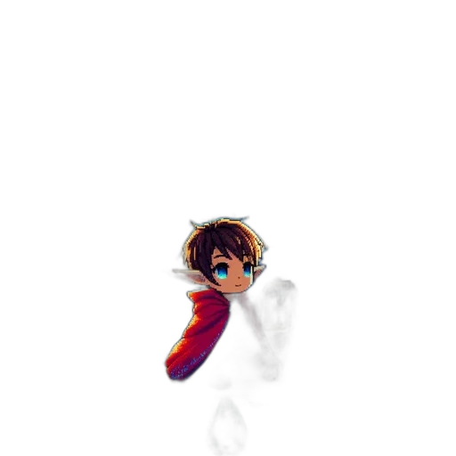 staff, hair, dragon, creature, pixel art, watercolor, anime, fantasy art transparent PNG cut-out