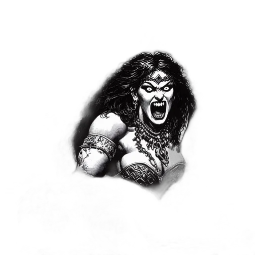 jewelry, face, creature, crown, comic book art, fantasy art, concept art, pencil sketch transparent PNG cut-out