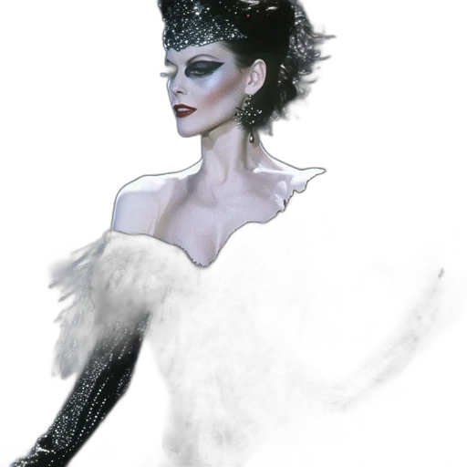 mask, crown, dress, fantasy art, concept art, photorealistic, comic book art, monochrome transparent PNG cut-out