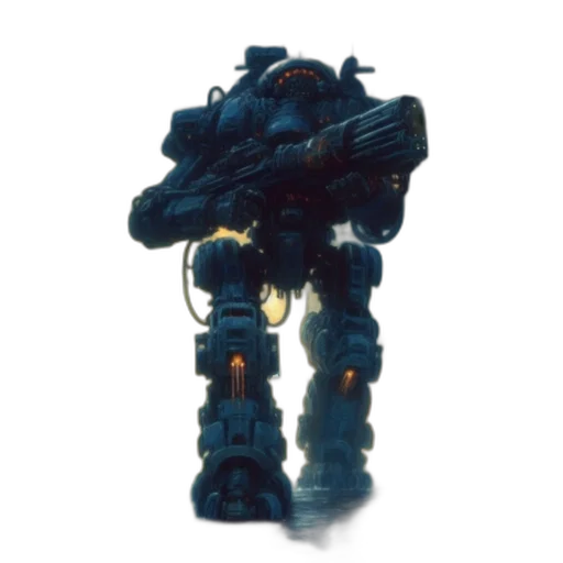 robot, weapon, staff, creature, concept art, 3d render, pixel art, fantasy art transparent PNG cut-out