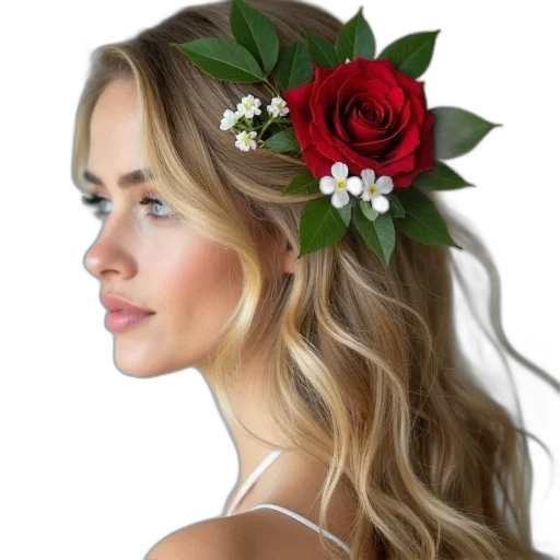 crown, jewelry, flower, photorealistic, oil painting, fantasy art, watercolor, woman transparent PNG cut-out