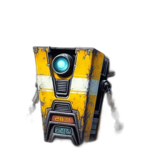 robot, weapon, staff, mask, concept art, 3d render, pixel art, fantasy art transparent PNG cut-out
