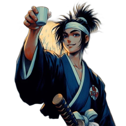 staff, pixel art, concept art, anime, fantasy art, animated, character, donning transparent PNG cut-out