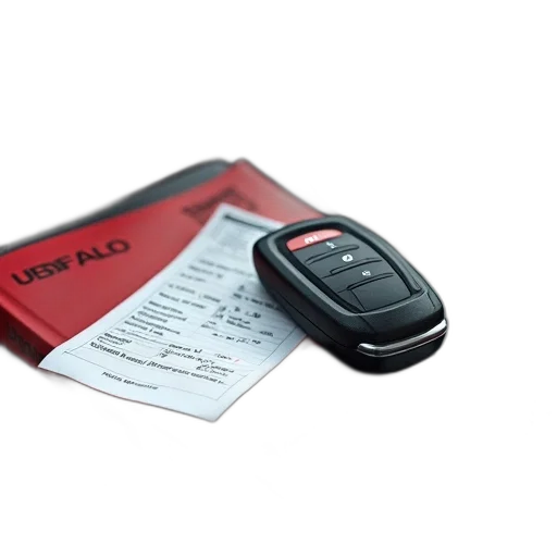 black, car, key, fob, red, chrysler, logo, top transparent PNG cut-out