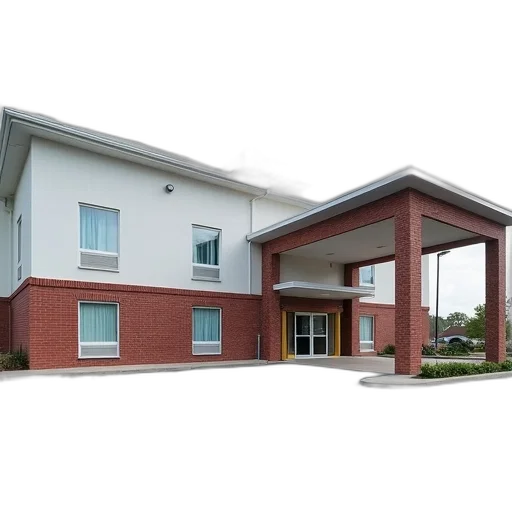 building, 3d render, first, image, shows, exterior, hotel, modern transparent PNG cut-out