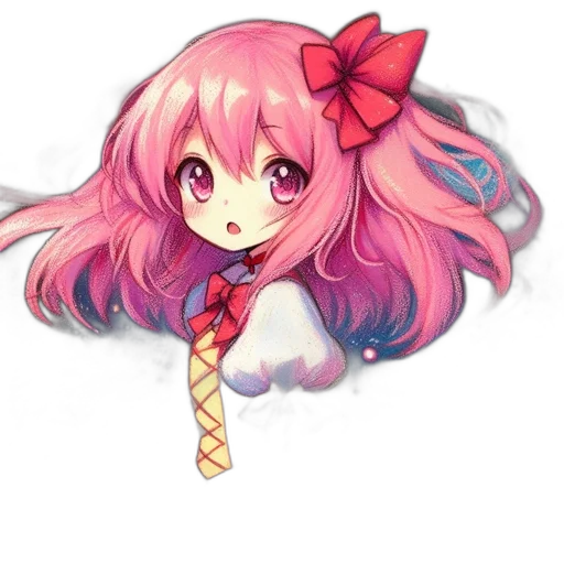 staff, weapon, creature, hair, anime, pixel art, cartoon, watercolor transparent PNG cut-out