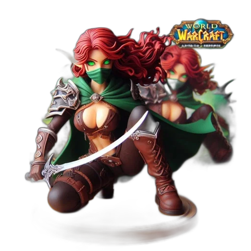 concept art, fantasy art, 3d render, world, warcraft, figurine, features, dynamic transparent PNG cut-out