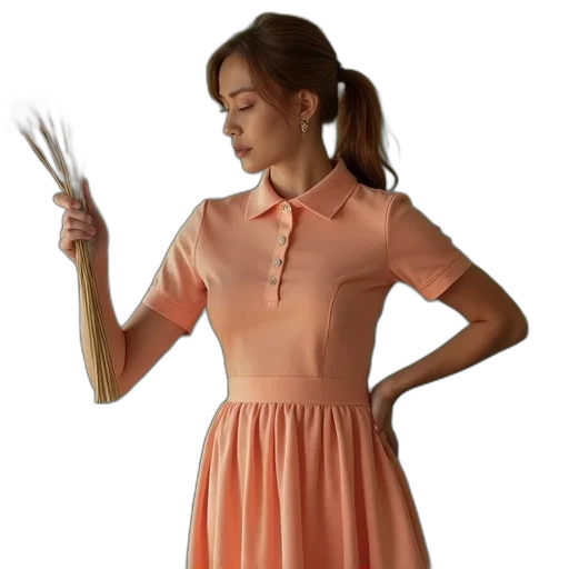 dress, staff, hair, concept art transparent PNG cut-out