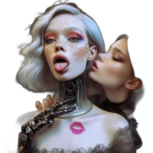 face, mask, jewelry, robot, cyberpunk, fantasy art, photorealistic, concept art transparent PNG cut-out
