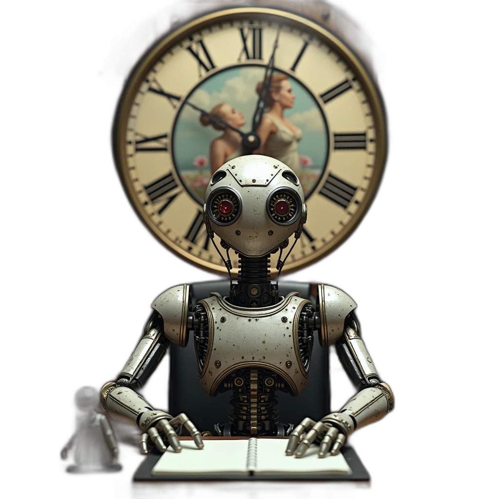 robot, 3d render, concept art, pixel art, cyberpunk, outer space, detailed, mechanical transparent PNG cut-out