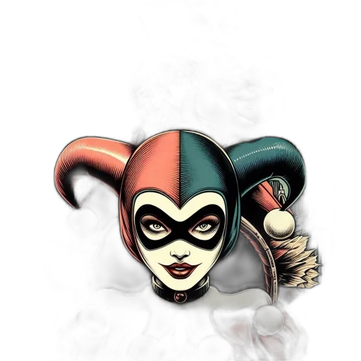 mask, jewelry, comic book art, 3d render, concept art, fantasy art, vintage-style, poster transparent PNG cut-out