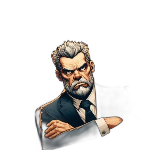 staff, face, concept art, comic book art, pixel art, cartoon, newspaper, clipping transparent PNG cut-out