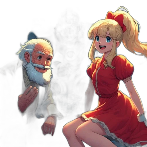 dress, concept art, anime, fantasy art, pixel art, fire, snow, outer space transparent PNG cut-out