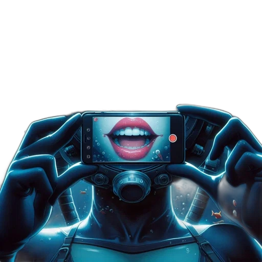robot, mask, face, car, cyberpunk, concept art, vaporwave, 3d render transparent PNG cut-out