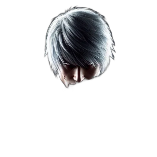 face, mask, hair, robot, concept art, photorealistic, anime, 3d render transparent PNG cut-out