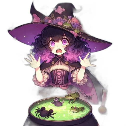 staff, hat, creature, mask, fantasy art, concept art, pixel art, anime transparent PNG cut-out