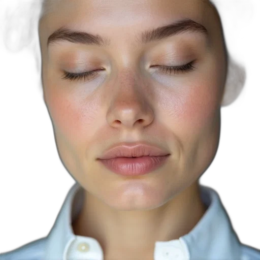 face, mask, staff, hair, photorealistic, 3d render, close-up, portrait transparent PNG cut-out
