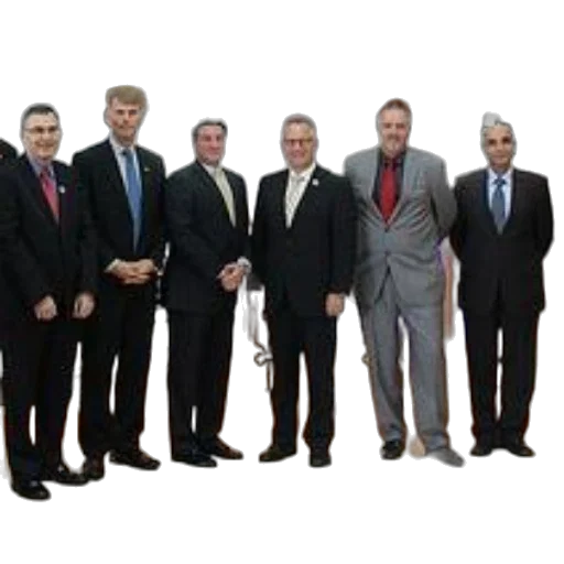 staff, jacket, group, men, suits, stand, together, indoors transparent PNG cut-out