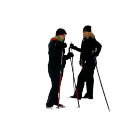staff, 3d render, concept art, snow, two, people, cross-country, skiing transparent PNG cut-out