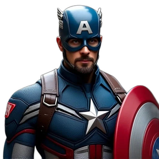 hat, mask, animal, comic book art, 3d render, concept art, cartoon, captain transparent PNG cut-out