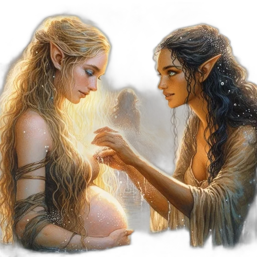 jewelry, fantasy art, concept art, pixel art, oil painting, fire, sunset, underwater transparent PNG cut-out