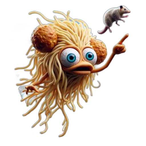creature, hair, animal, dragon, concept art, fantasy art, spaghetti, meatballs transparent PNG cut-out