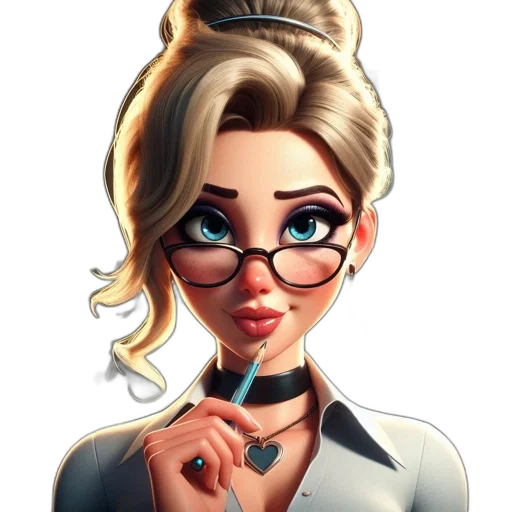 staff, jewelry, face, cartoon, comic book art, concept art, fantasy art, animated transparent PNG cut-out
