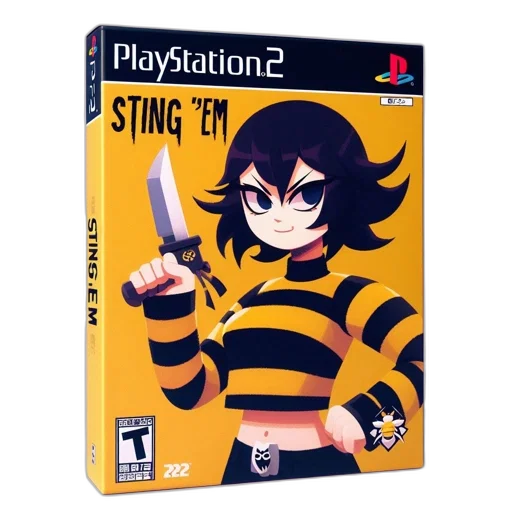 pixel art, concept art, 3d render, anime, playstation, game, cover, showcases transparent PNG cut-out