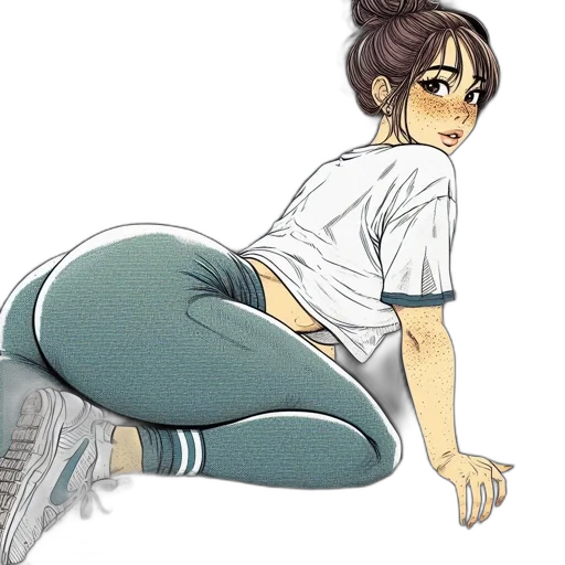 staff, anime, cartoon, concept art, watercolor, gym, setting, features transparent PNG cut-out