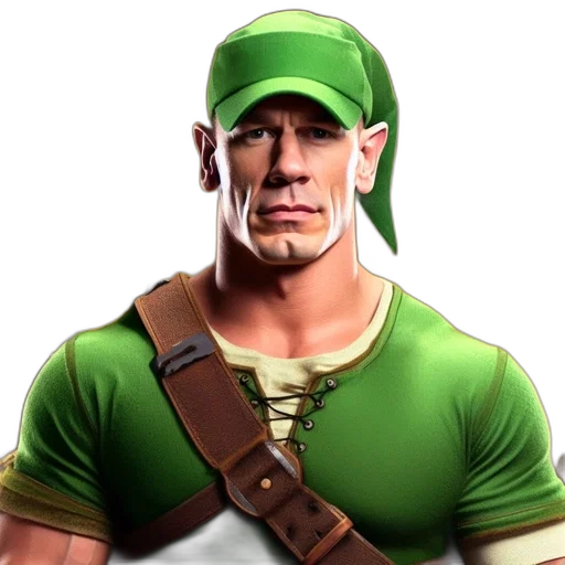 face, staff, hat, 3d render, fantasy art, photorealistic, concept art, green transparent PNG cut-out