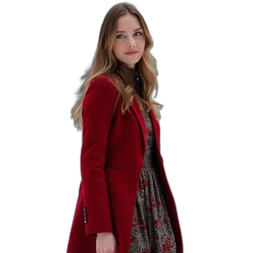 jacket, dress, staff, red transparent PNG cut-out