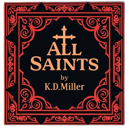 cover, book, all, saints, miller, featuring, ornate, red transparent PNG cut-out