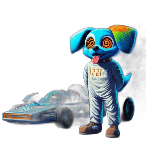 car, robot, animal, concept art, pixel art, 3d render, fantasy art, blue transparent PNG cut-out