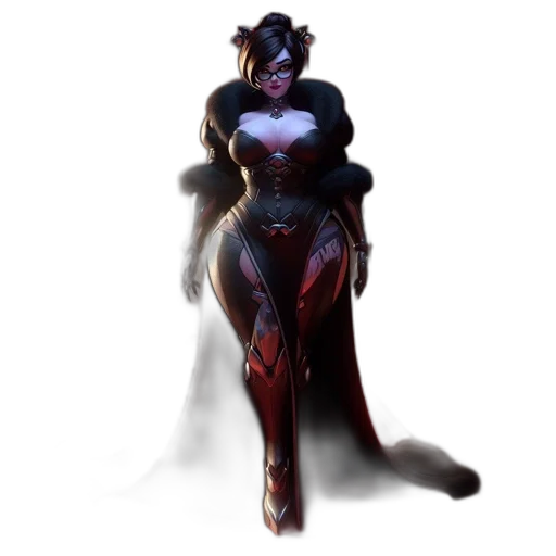 dress, concept art, fantasy art, pixel art, comic book art, dark, red, grand transparent PNG cut-out