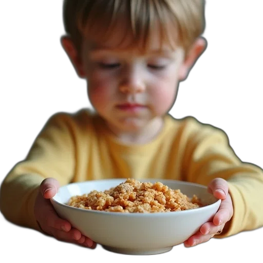 food, creature, animal, crown, photorealistic, 3d render, boy, holding transparent PNG cut-out