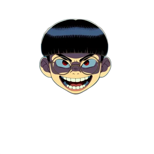 mask, face, creature, staff, cartoon, anime, comic book art, 3d render transparent PNG cut-out