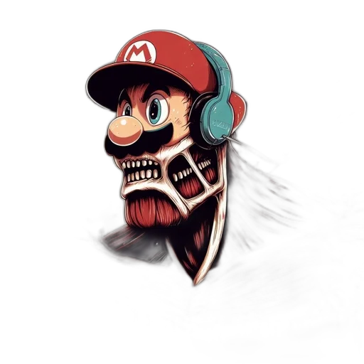 mask, face, robot, creature, concept art, watercolor, comic book art, 3d render transparent PNG cut-out