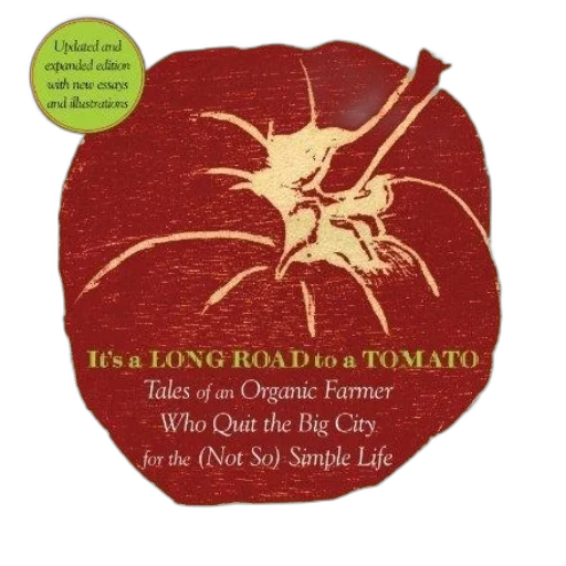 book, cover, red, tomato, illustration, titled, long, road transparent PNG cut-out